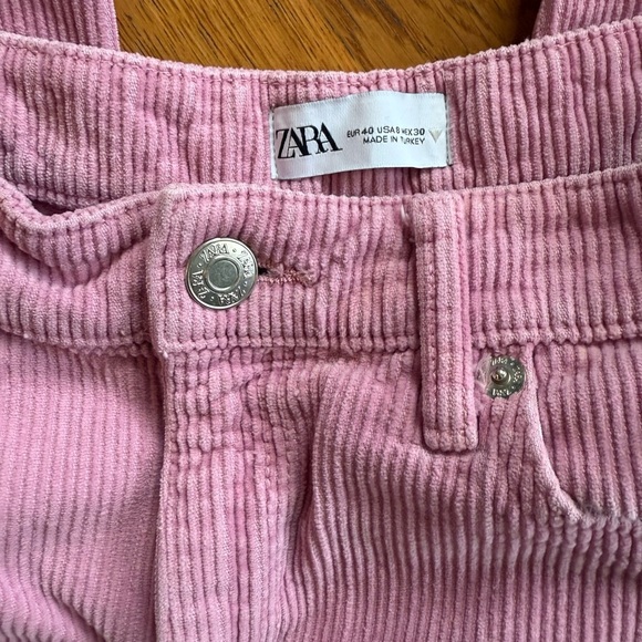 Zara Blush Corduroy Trousers - Picture 2 of 6